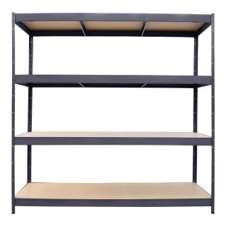 Étagère de garage en métal gris 4 plateaux en bois à 59,90€