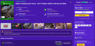 Sekiro: Shadows Die Twice GOTY Edition Xbox por $208 | Eneba