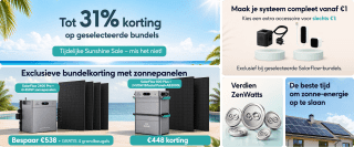 Sunshine Sale: tot 31% korting op SolarFlow-bundels bij Zendure