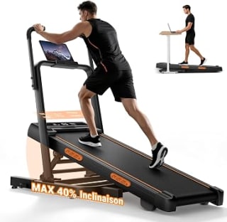 UMAY Tapis de Course Pliable Inclinable 40% (10 km/h) pour 188,61€ chez Amazon