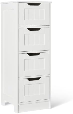 Amazon Basics Gabinete de Almacenamiento para Baño con 4 Cajones por 35,89€ en Amazon