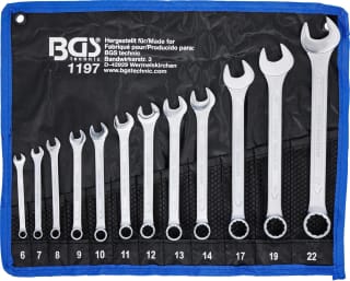 BGS 1197 Juego de llaves combinadas, 6-22 mm, 12 piezas por $299 en Amazon