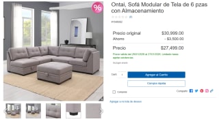 Sofá Modular Ontai 6 Piezas por $23,999 | Oferta Costco