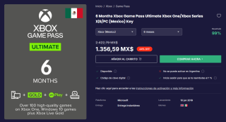 6 Meses de Xbox Game Pass Ultimate por $1,357 | LOADED