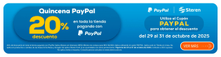 Cupón Steren: 20% de descuento con PayPal