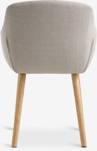 Silla de comedor ADSLEV tela beis/color roble natural por 55€ en JYSK