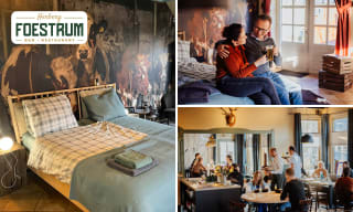 Overnachting voor 2 + ontbijt + 3-gangendiner bij Herberg Foestrum (Friesland)