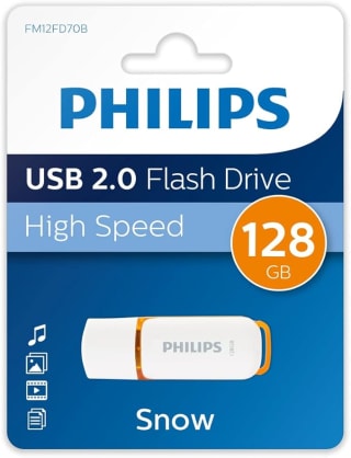 Philips Pendrive USB 2.0 128 GB, Snow Edition (Orange) por 7.93€