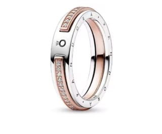 PANDORA Signature Anillo 2 tonos logotipo pavé por 20.95€