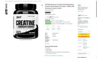 Creatina Nutrex Research 1000g por $367 | Oferta Amazon