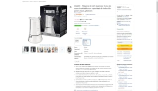 Máquina Espresso Bialetti Venus 6 tazas en $692 | Amazon