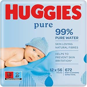 Huggies Pure Plastic Free Baby Wipes 12×48 (576 Wipes) £7.99 @ Amazon