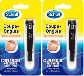 Scholl Coupe-Ongles (lot de 2) pour 8€ chez Amazon