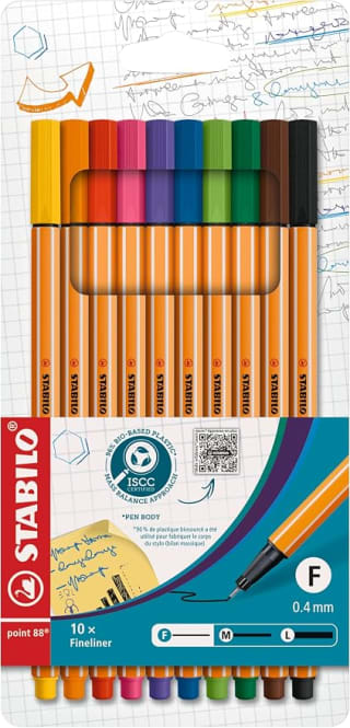 STABILO point 88 fineliners (set van 10) voor €6,89 bij Amazon