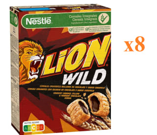 8 Paquetes de NESTLÉ LION Cereales con caramelo y chocolate 400 g. por 19.96€