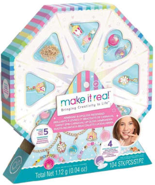 Make it Real Sweet Spin Carnaval Lipgloss Armbanden Set voor €5,29 bij Bol