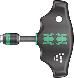Wera 416 R T-Handle Bitholding Screwdriver Rapidaptor, 1/4" x 45 mm, 05023404001