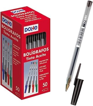 Dohe Bolígrafos negros (50 uds.) por 3,83€ en Amazon