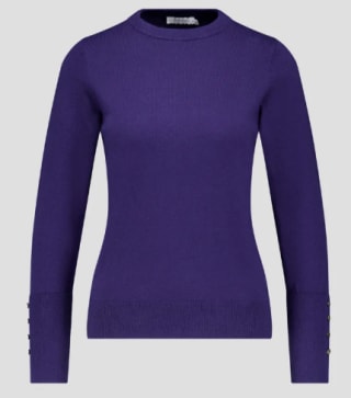 Liberty Island Kasjmier Blauwe trui met metallic knopen voor €15 bij E5Mode