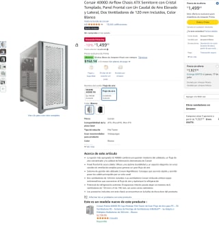 Corsair 4000D Airflow por $1,499 | Oferta Amazon