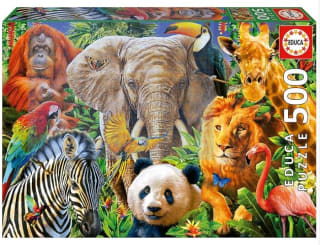 Educa - Collage Animales Salvajes | Puzzle De 500 Piezas por 4.63€