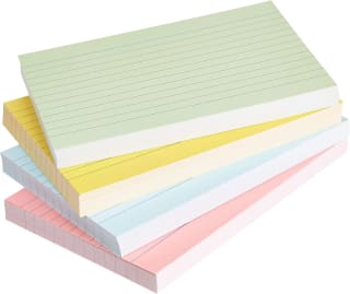 Amazon Basics Cartes d’index lignées A6 (lot de 200) pour 2,48€ chez Amazon