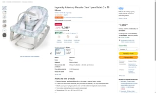 Ingenuity Asiento 3 en 1 Bebé 18kg por $1,098 | Amazon