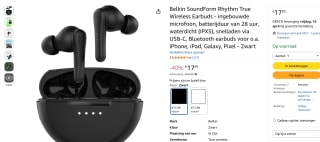 Belkin SoundForm Wireless Earbuds voor €17,99
