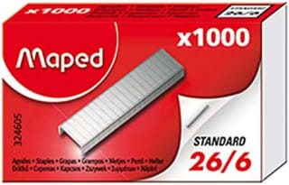 Maped Boîte d'agrafes 26/6 (1000) pour 0,60€ chez Amazon