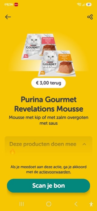 Purina ONE Hydralife gratis na cashback via Tikkie en de AH
