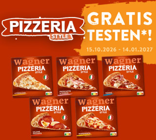 Gratis Wagner PIZZERIA STYLE pizza bij Wagner Cashback