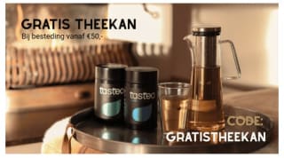 Gratis tastea theekan bij €50 besteding bij Tastea