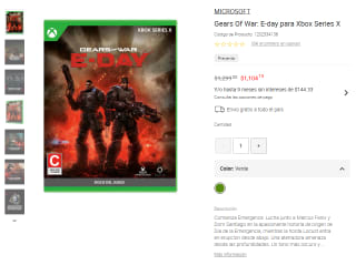 Gears of War: E-Day Xbox por $1,104 | Oferta Liverpool