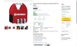 Candado Hermex 36mm por $60 | Oferta Amazon