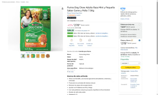Purina Dog Chow Adulto Mini y Pequeña Carne y Pollo 7.5kg por $278 | Amazon
