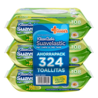 Toallitas Húmedas Kleenbebé Suavelastic con 1800 Piezas por $359 en Walmart
