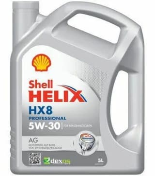 Aceite Shell Helix HX8 ECT 5W30 5 litros por 25,84€.