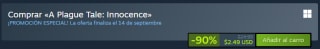 A Plague Tale: Innocence por $50 en Steam