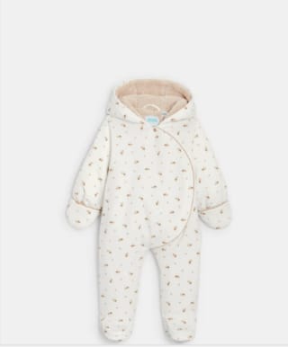 Combinaison pilote doublée polaire blanc bébé fille à 19,99€