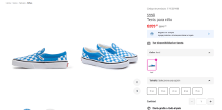 Vans Slip-on Infantil Cuadros por $359 | Oferta Liverpool