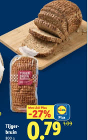 Tijgerbruin brood voor €0,79 bij de Lidl