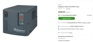 Regulador Koblenz ER-2550 2000W por $669 | Bodega Aurrera