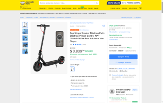 Scooter Eléctrico Pop Shope 500W por $3,839 | Mercado Libre