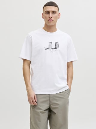 JACK&JONES JCODUST JJ PHOTO TEE SS CREW FST 3PK (maat L) voor €12 bij Bol