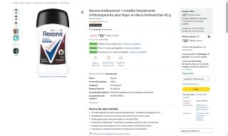 Desodorante Rexona 45g por $21 | Oferta Amazon