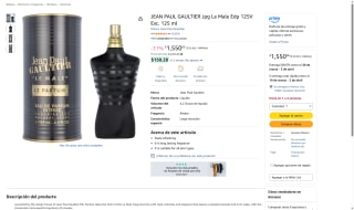 Perfume Jean Paul Gaultier Le Male EDP 125ml por $1,550 | Amazon