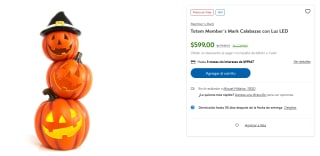 Member's Mark calabazas con luz LED por $599 en Sam's Club