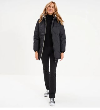 Doudoune réversible à capuche noir femme Liberto à 19€