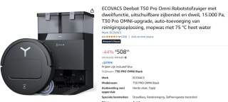 Ecovacs Deebot T50 Pro Omni met dweilfunctie voor €508,95 bij Amazon