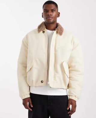 Chaqueta bomber ASOS DESIGN crema por 26.99€